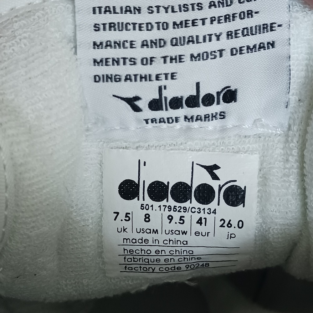 Diadora Maverick Americana Men's Sneakers Shoes Dawn Blue White Italy Logo Sz 8 - Picture 15 of 16